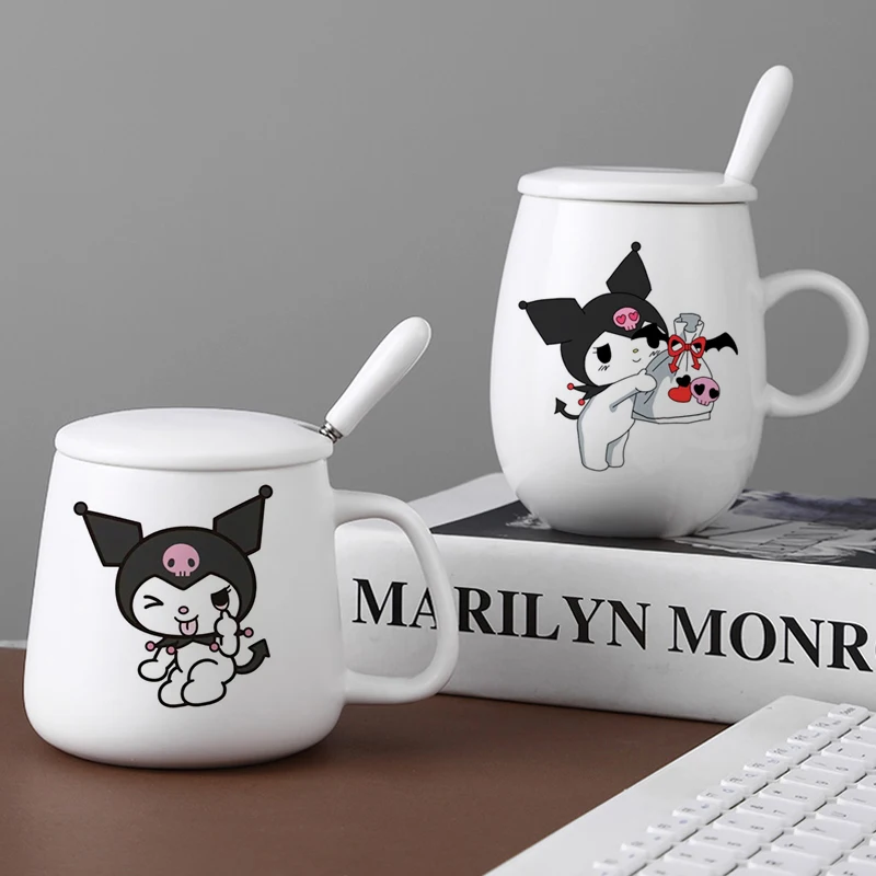 

Периферическая керамическая кружка Kuromi, кофейная чашка с милым мультяшным аниме объемом 320 мл, керамическая кружка, кофейная чашка, милые по...