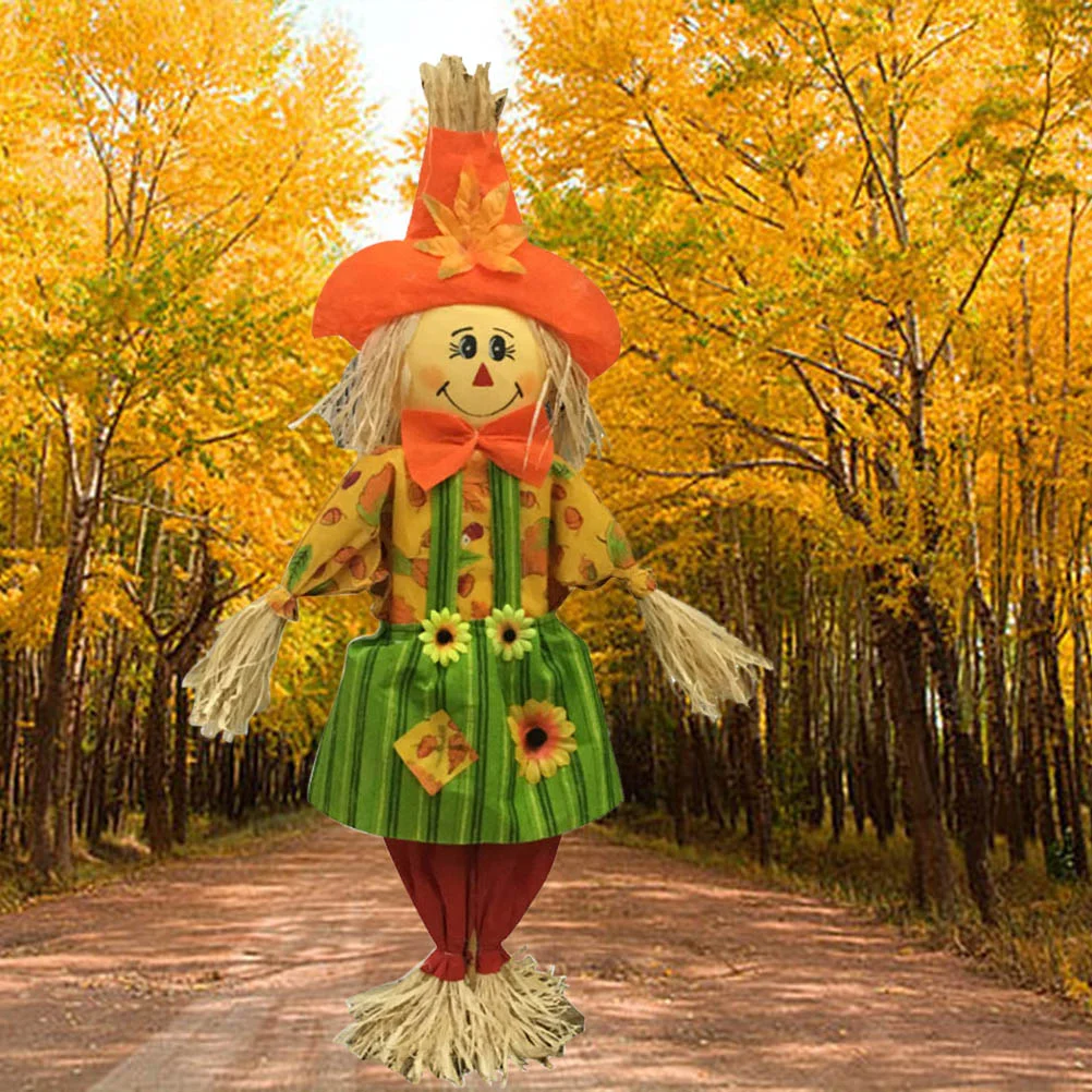 

Scarecrowdecorationornaments Harvestdecor Fall Straw Garden Decorations Thanksgiving Home Kit Layout Ornament Decorative