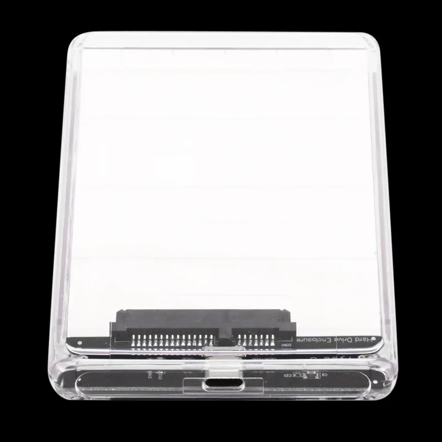 Прозрачный внешний корпус для жесткого диска USB 3 1 на SATA портативный 3. 0 Type-C дюйма