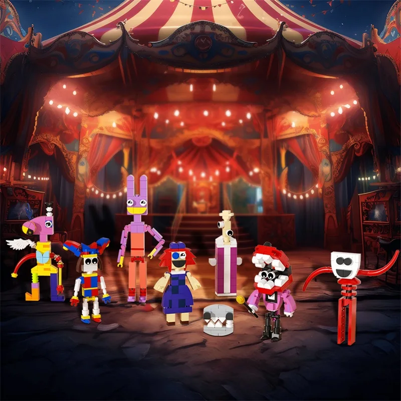 MOC удивительные цифровые цирковые кирпичи модель фигурка клоун Pomni мультфильм