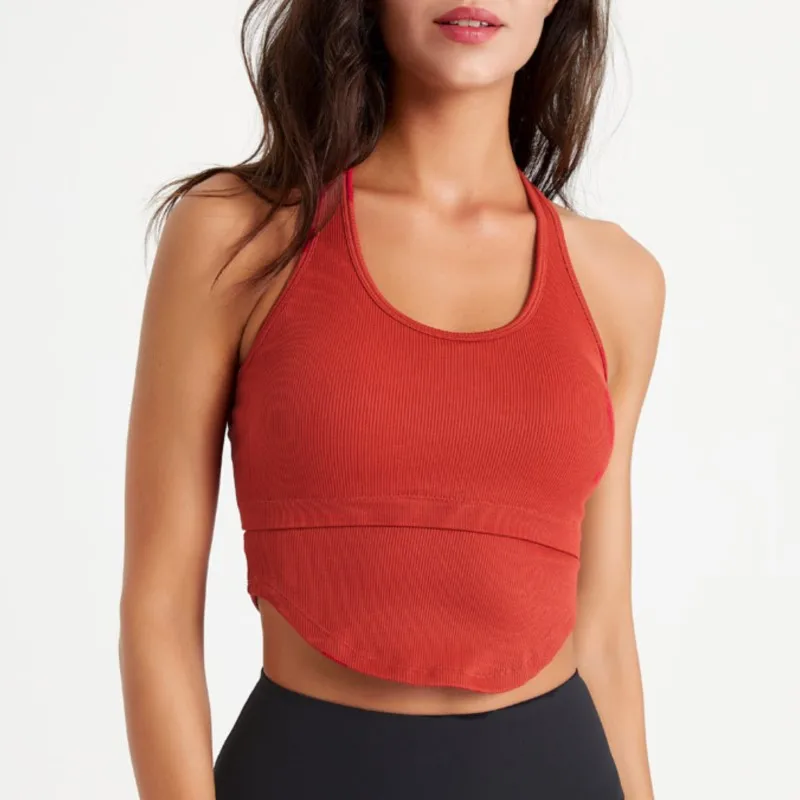 Женская майка для фитнеса высокая эластичность 2024