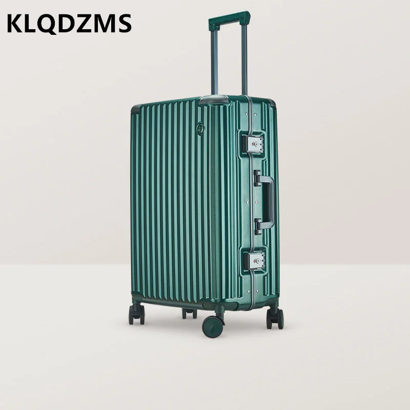 

KLQDZMS Aluminum Frame Suitcase Large Capacity food Storage Trolley Case Male 20 Inch Lightweight Password Cabin Luggage