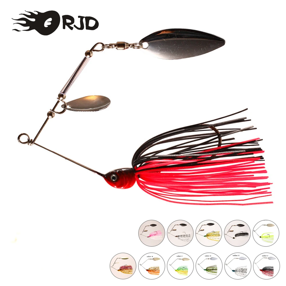 

ORJD Spinnerbait Fishing Lure Micro Jig Metal Lure 3.5g 5g Chatter Bait Buzzbait Swimbait Wobblers Fishing Skirt Tackle For Bass