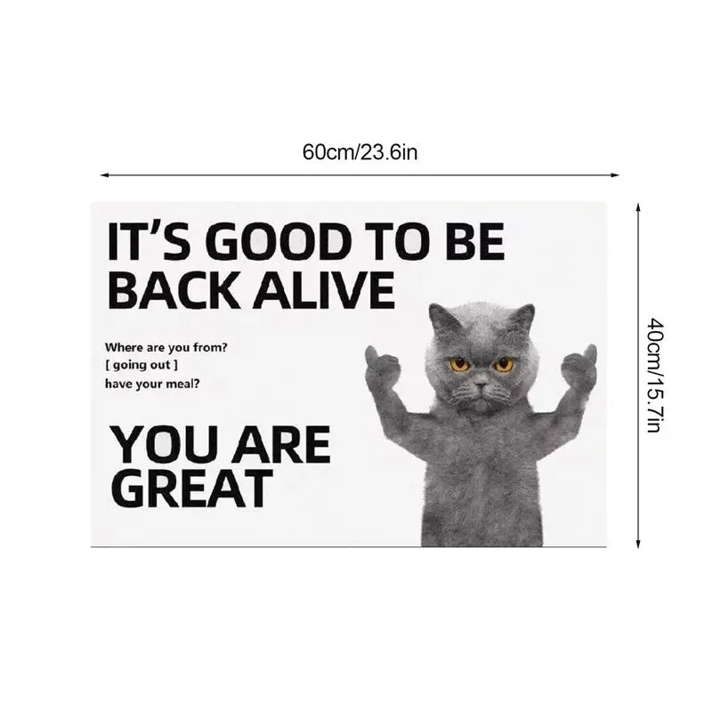 na zewnątrz dywanik przednie drzwi kot list drukuj do wejściowych mata powitalna kreatywna zewnętrzna