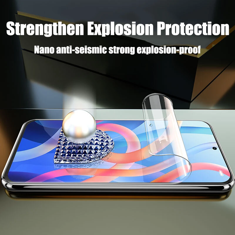 4pcs full cover for xiaomi redmi note 10 11 pro 8 9 pro hydrogel film for poco f3 m3 m4 x3 x4 pro nfc f3 f4 gt screen protector free global shipping