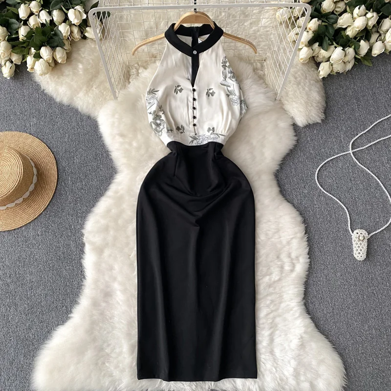 

Женское летнее платье без рукавов