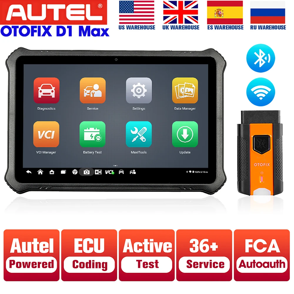 

Автомобильный диагностический сканер Autel OTOFIX D1, профессиональный Автомобильный сканер, OE-уровень, диагностика всех систем, активный тест PK ...