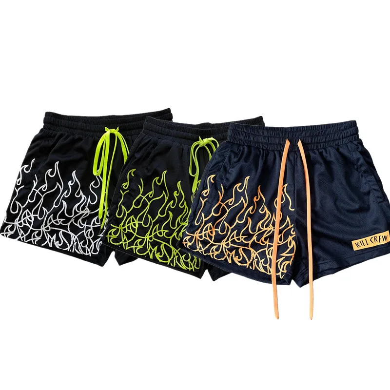 

Summer Running Sports shorts Men Mesh Breathable Gym Fitness pants quick-drying Bodybuilding Joggers shorts Board Short Bottom