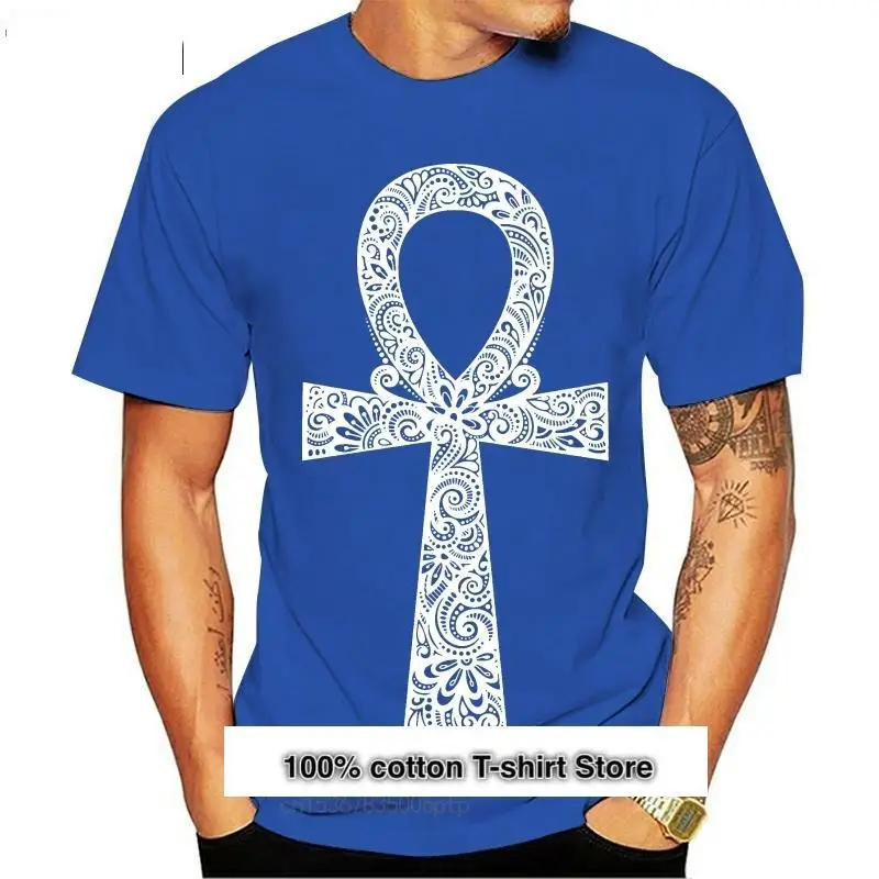 

Ankh-Camiseta con símbolo de la vida, Logo de Anubis, Egipto, Cindy Toth, Pharao, Horus, Ra, ropa informal de calidad