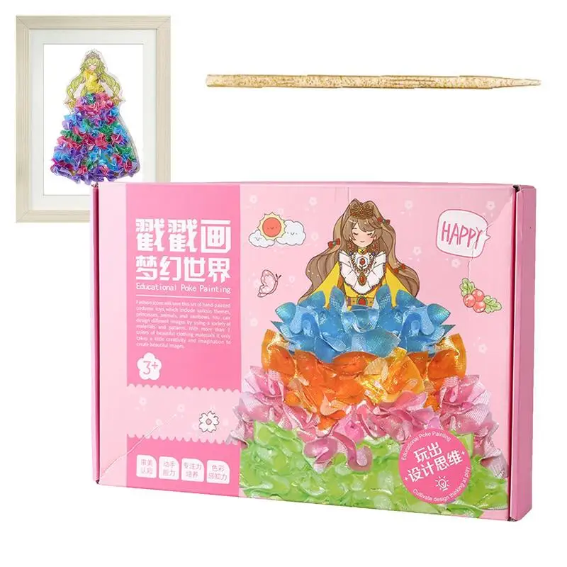 

Dress Up Toy Set DIY Educational Dress Up Kids Princess Toy Set DIY Toy Set For Enhancing Color Recognition Colorful Craft Kit