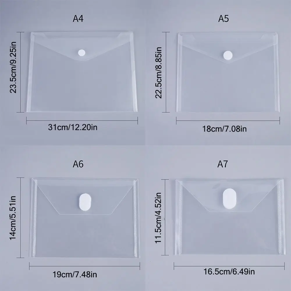 Утолщенная папка для файлов формата А4/А5/А7/А8 прозрачная сумка документов