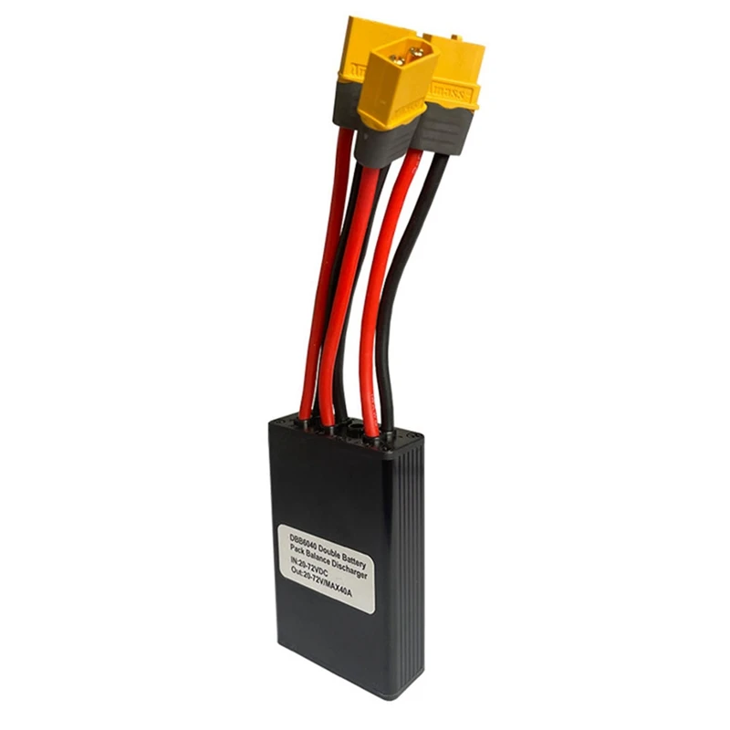 

1 PCS Double Battery Pack Discharge Converter 20V-72V Black For Ebike 40A Dual Battery Pack Switch Balance Discharger