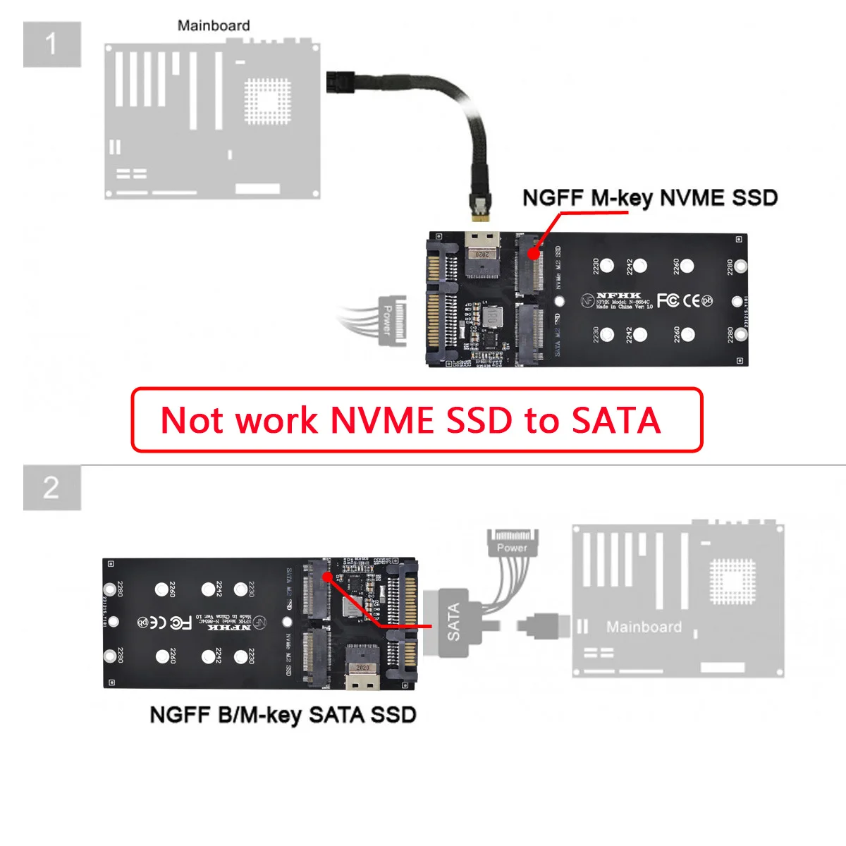 Cablecc U2 комплект NGFF M-Key для быстрой тонкости SAS NVME PCIe SSD SATA адаптер материнской платы