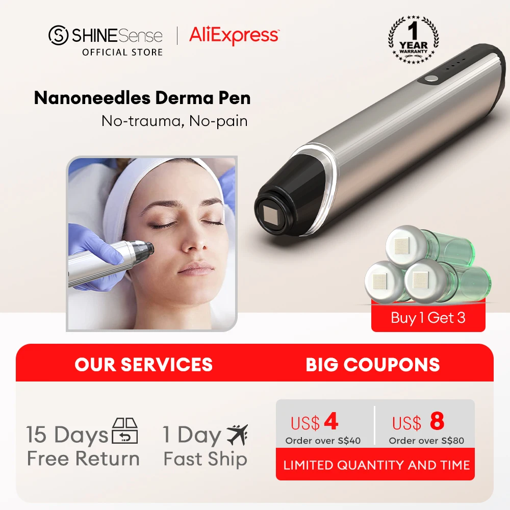 

ShineSense Nano Microneedeling Dr Pen Electric Face Roller Derma Pen Photon Therapy Device Skin Rejuvenation Care Beauty Machine