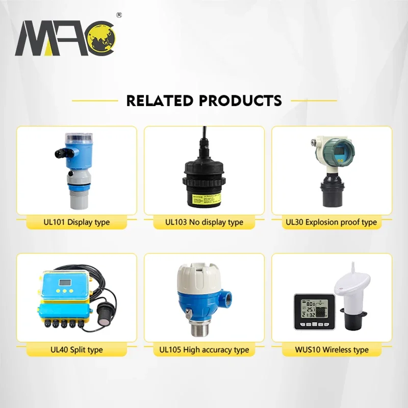 Датчик 4-20 мА Rs485 Бесконтактный ультразвуковой датчик уровня водяного топливного