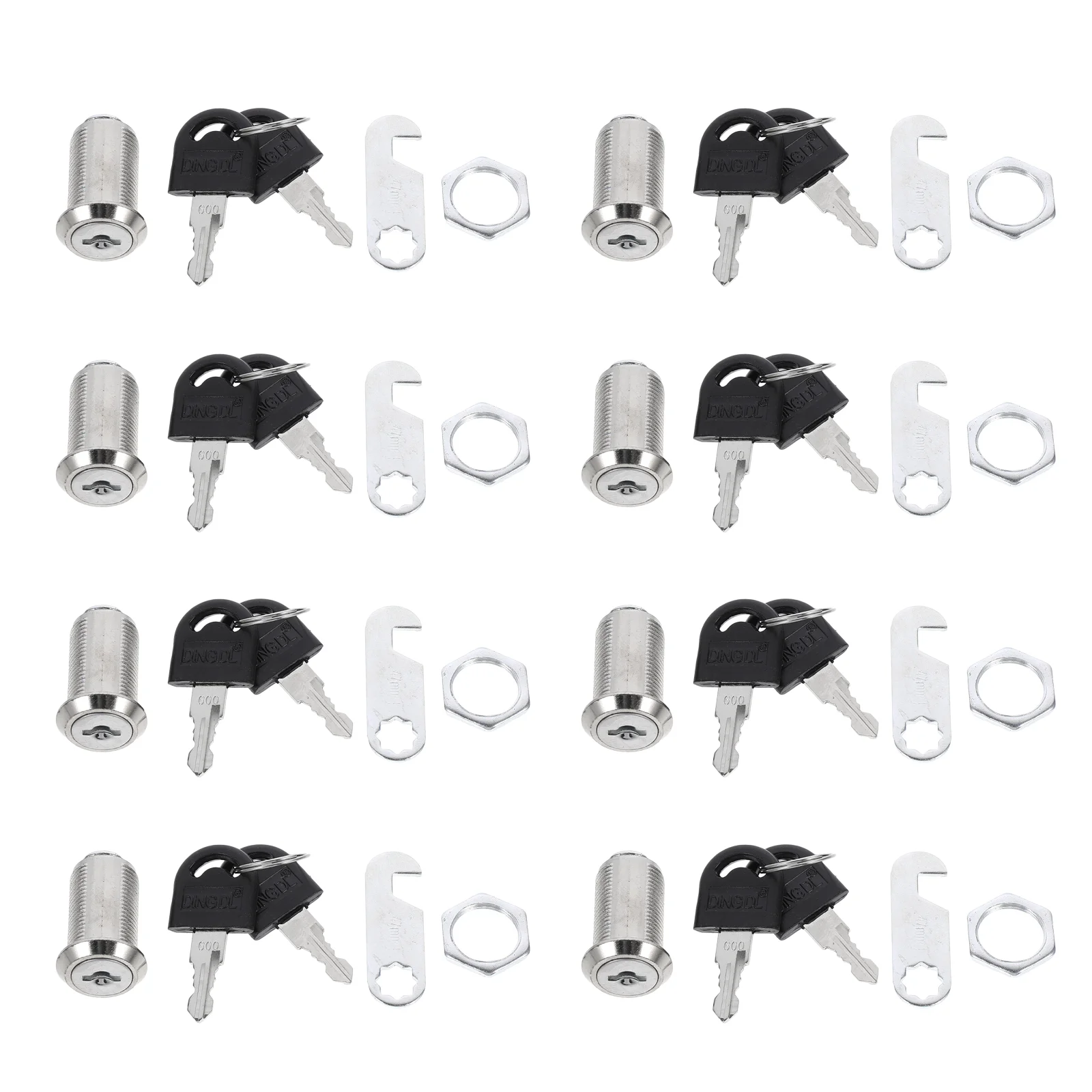 

16pcs Cabinet Cam Locks Zinc Alloy Secure Mailbox File Drawer Dresser Cam Locks with Keys