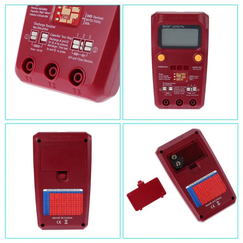 

Цифровой ЖК-дисплей телефон ESR02 Pro для HFE диодный триодный резистор 367D