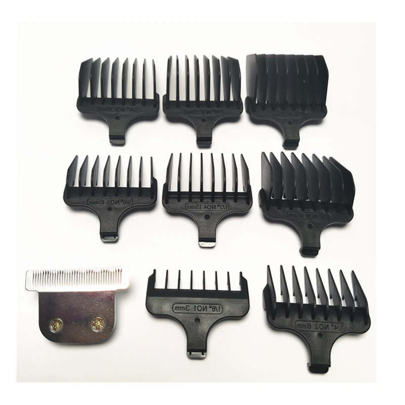 1X Razor T-Blade +8X Hair Clipper Guide Comb #1-#8,1/8"-1",3