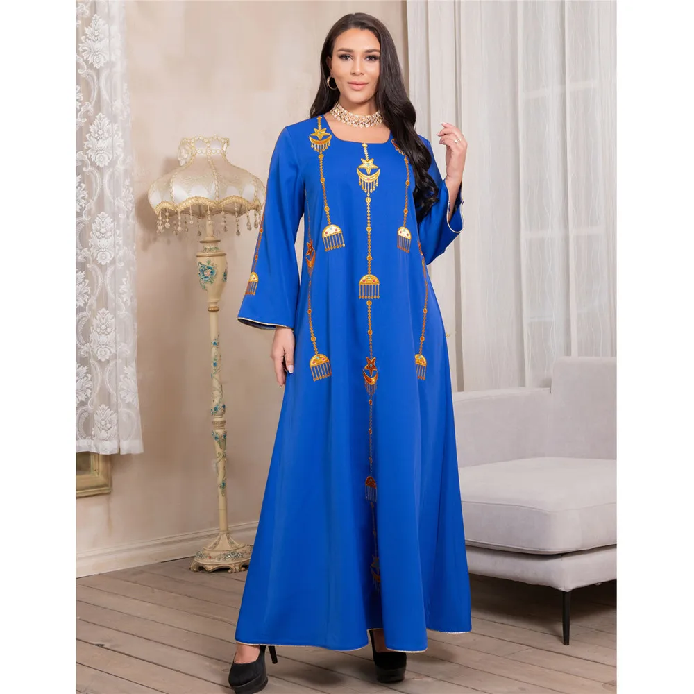 

Embroidery Muslim Abaya Eid Ramadan Moroccan Kaftan Dubai Turkey Caftan Women Dress Islamic Clothing Arabic Robe Abayas Jilbab