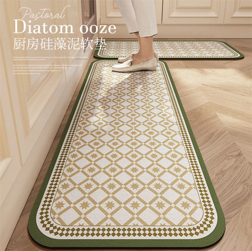 

Anti Fatigue Kitchen Rug Absorbent Quick Drying Bathroom Carpet Bath Mat Non Slip Nappa Skin Entrance Doormat Fashion Home Decor