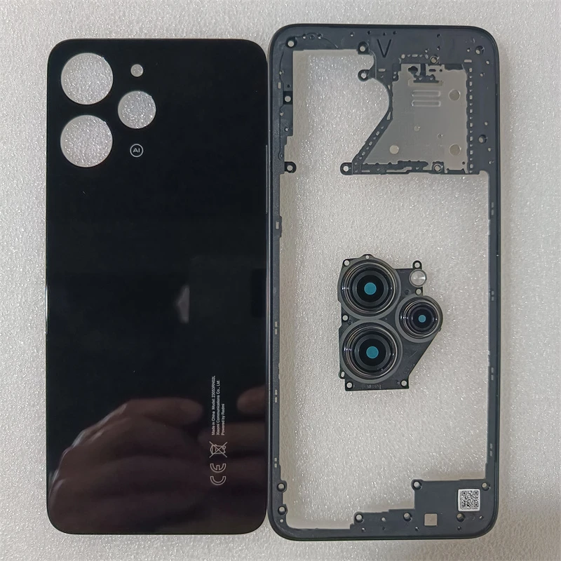 Для Xiaomi Redmi 12 4G полный корпус средняя рамка + задняя крышка аккумулятора дверь с