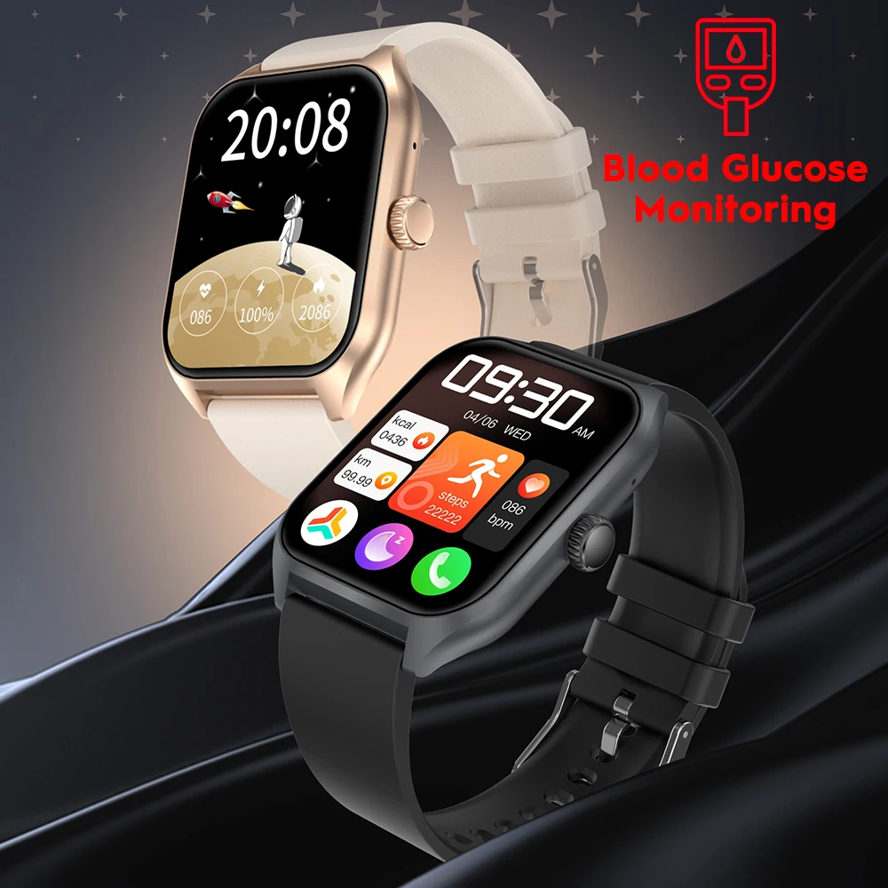 Смарт-часы для мужчин, экран 1,96 дюйма 240*282, Bluetooth, телефонные звонки, модель 100 + спортивные Смарт-часы для женщин