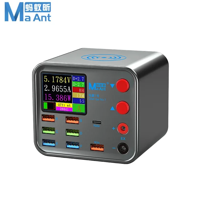 

MaAnt Multi-port Wireless USB PD Charger Support Current/Voltage DC Power Supply With Mobile Phone Motherboard Short Circle Test
