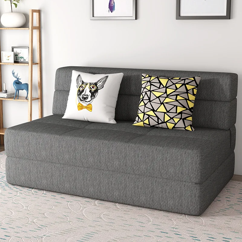 

Складной диван-кровать Tatami, Съемный моющийся одиночный двойной маленький семейный ленивый диван, простой в японском стиле