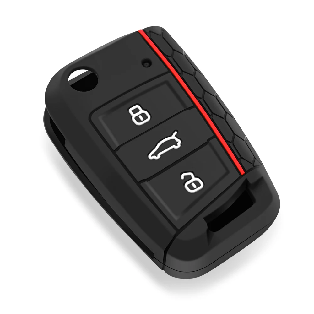 

Силиконовый Чехол Для Ключей Для Skoda Octavia Fabia Rapid Kodiaq VW Golf 7 POLO T-Cross T-Roc T6.1 Touran Tiguan Seat Ibiza ...