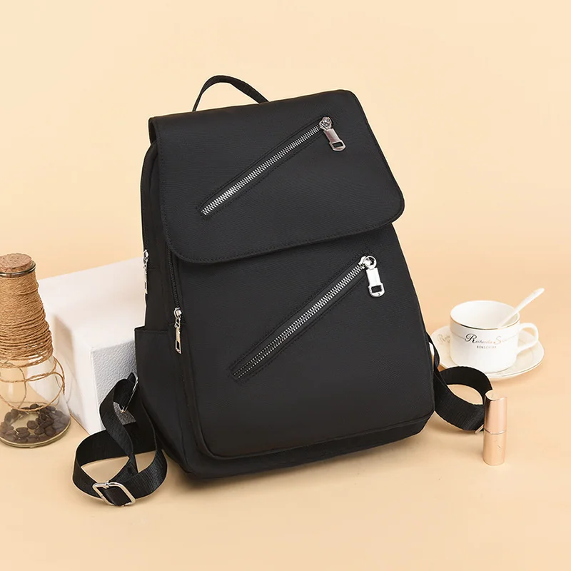 

Женская сумка, новый рюкзак из ткани Оксфорд, простой однотонный модный школьный ранец, Вместительная дорожная сумка с защитой от кражи