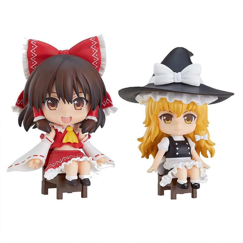 

Touhou Project Hakurei Reimu with Kirisame Marisa Q Version Figure Model Anime Toys Gift Collectible Model Toys