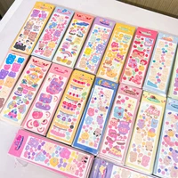 9pcset ins kawaii party bear laser bling stickers diy scrapbook stickers confetti decoration diy photo decorative sticker props