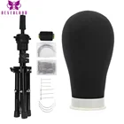 Тренировочная голова-манекен NEVERLAND, 23 дюйма, холщовая головка для женского парика, щетка для волос с Т-образными иглами, набор со штативом и подставкой для парика