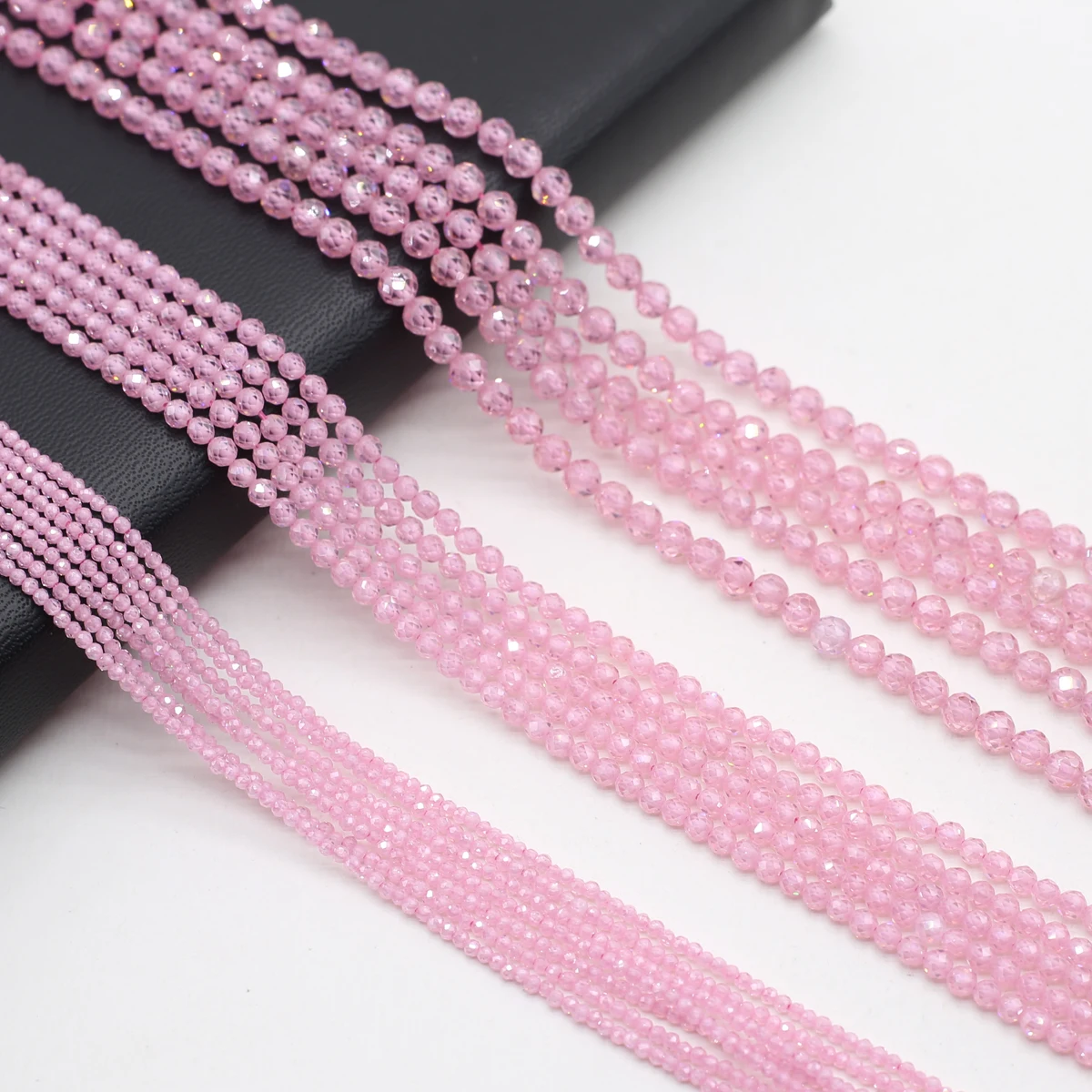 

Natural Stone Faceted Beaded Pink Zircon Gemstone Loose Isolation Beads for Jewelry Making Diy Necklace Bracelet Accessories