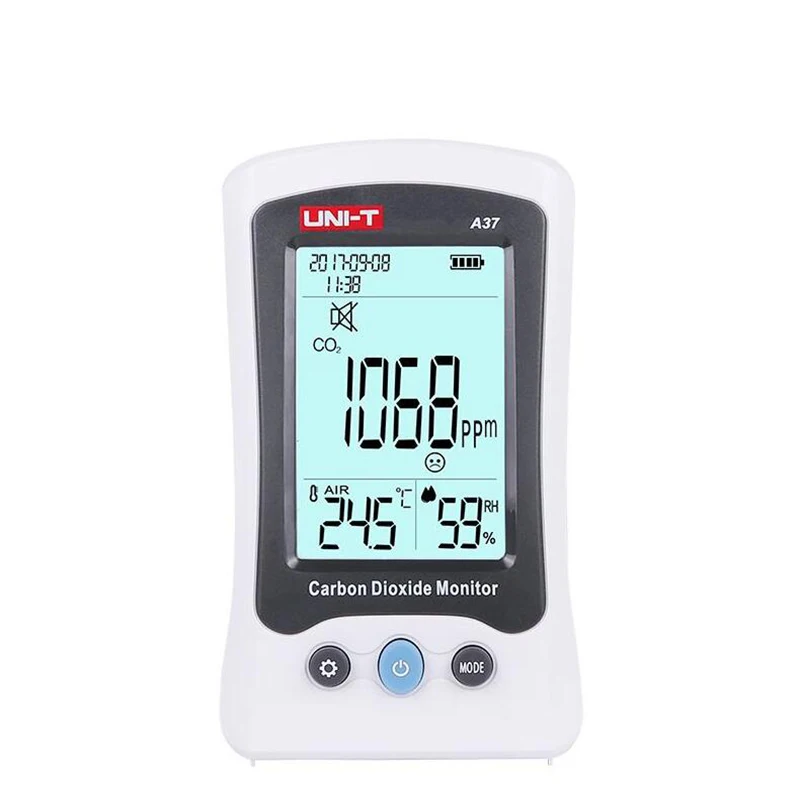 

UNI-T A37 Digital LCD Display Carbon Dioxide Detector Laser Air Quality Monitor Carbon Dioxide Concentration Detection Lab Use