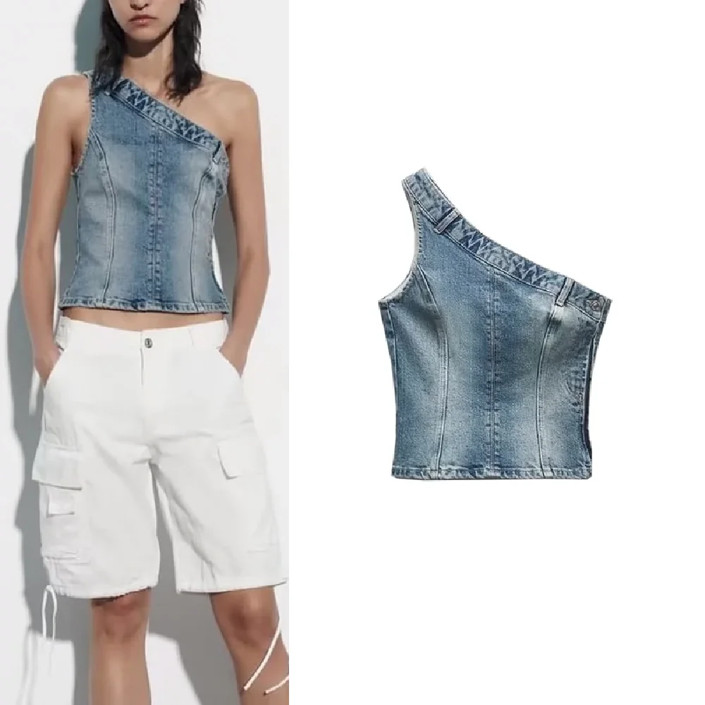 

Женский джинсовый жилет, в европейском и американском стиле