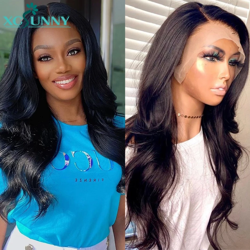 30inch Wavy Human Hair Wig 13x6 Lace Front Wigs Glueless Brazilian Body Wave Lace Frontal Wig Pre plucked For Black Women