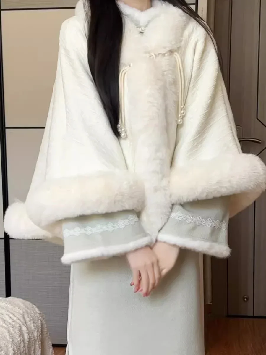 Нежная утолщенная накидка-шаль с Cheongsam на осень и зиму литературный