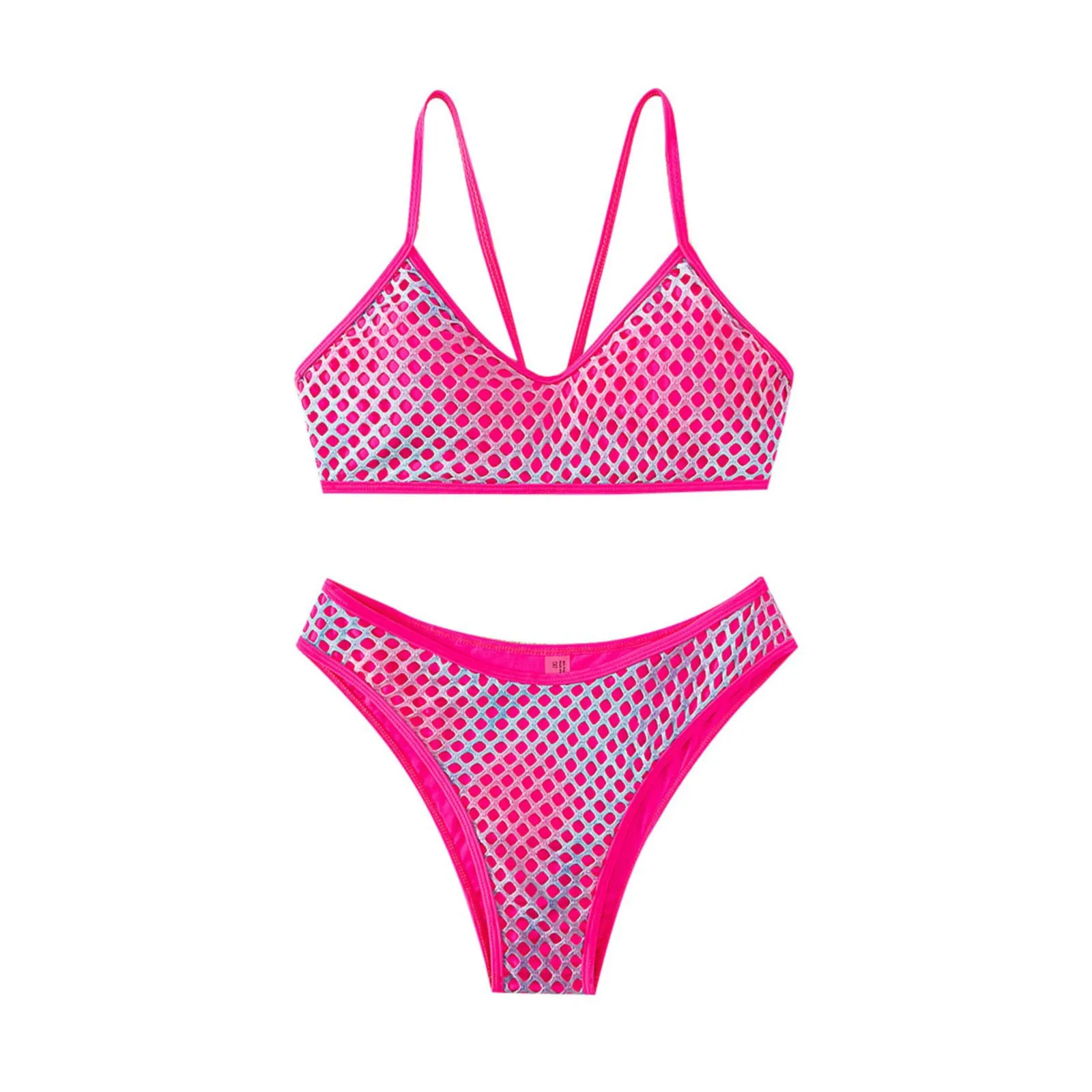 

Women Bikini Printed Split Swimsuit Sexy Triangle Two Female Bathing Suit Sexy Triangle Straps pool Summer Beach Wear Swimming