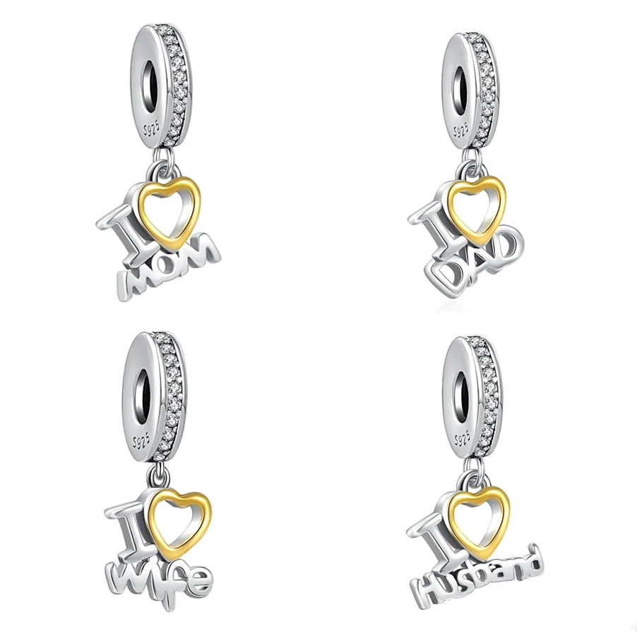 Подвеска-Шарм Я люблю маму папу жену мужу | Украшения и аксессуары