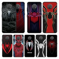 marvel spiderman logo case cover for nokia g10 g20 g11 g21 g50 5 4 7 2 c20 c21 c30 x20 xr20 x10 3 4 fashion soft official black