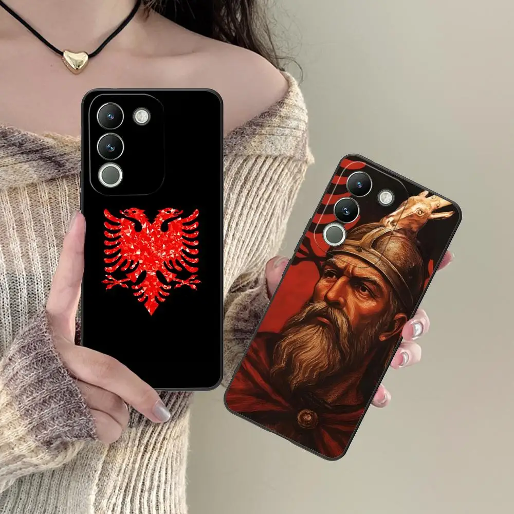 Фото Чехол для телефона с флагом Албании для VIVO V60 V50 V40 V30 V29 V27 V25 V23 Pro Lite 5G, мягкий противоударный чехол из ТПУ №5