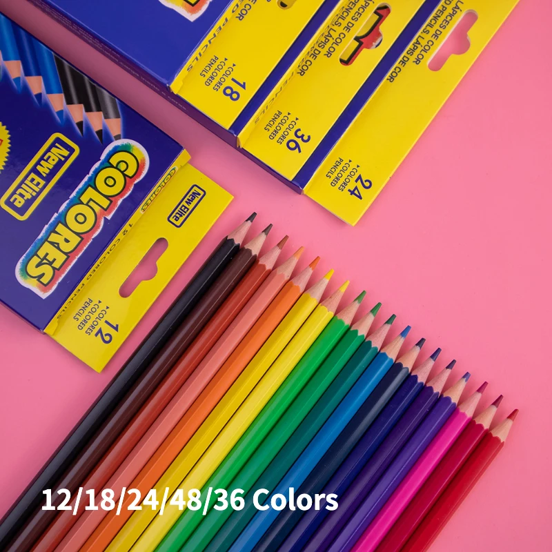 

Oily colored pencils 12/18/24/48/36 color boxed drawing coloring children's painting kawaii stationery crayons school painting