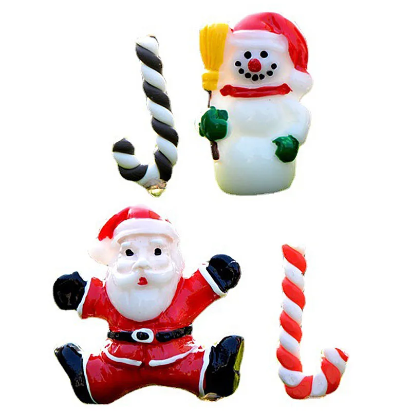 

20PCS Santa Claus Snowman Christmas Figurine Model Bonsai Garden Fairy Decor Glass DIY Accessories Home Decor Miniature Craft