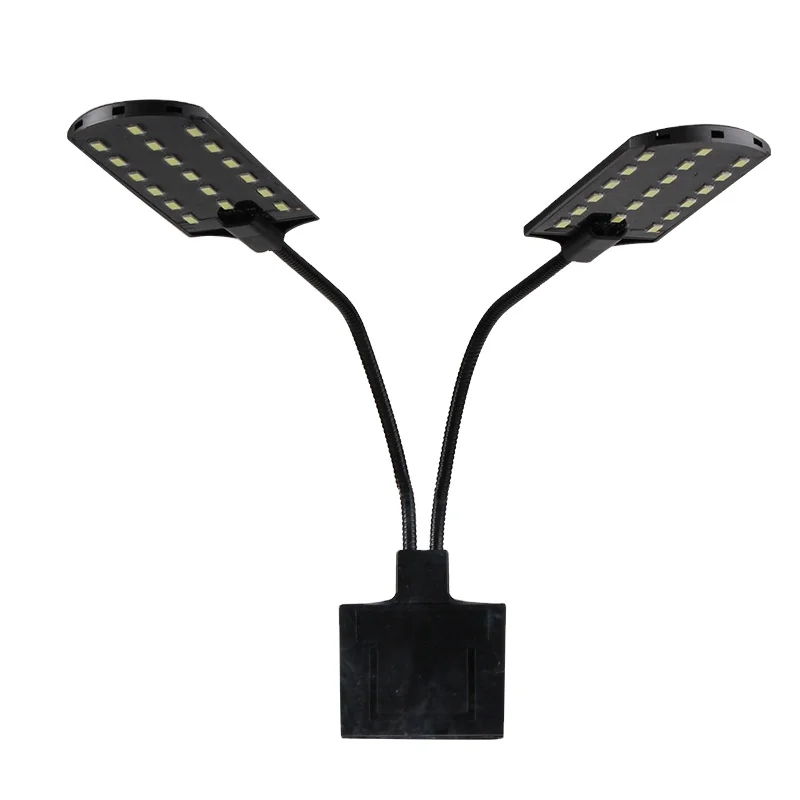 X7 EU Plug Dual Head Super Bright LED Aquatic Plant Lamp Aquarium Light Plants Grow Light Waterproof Clip-on Fish Tank Lamp