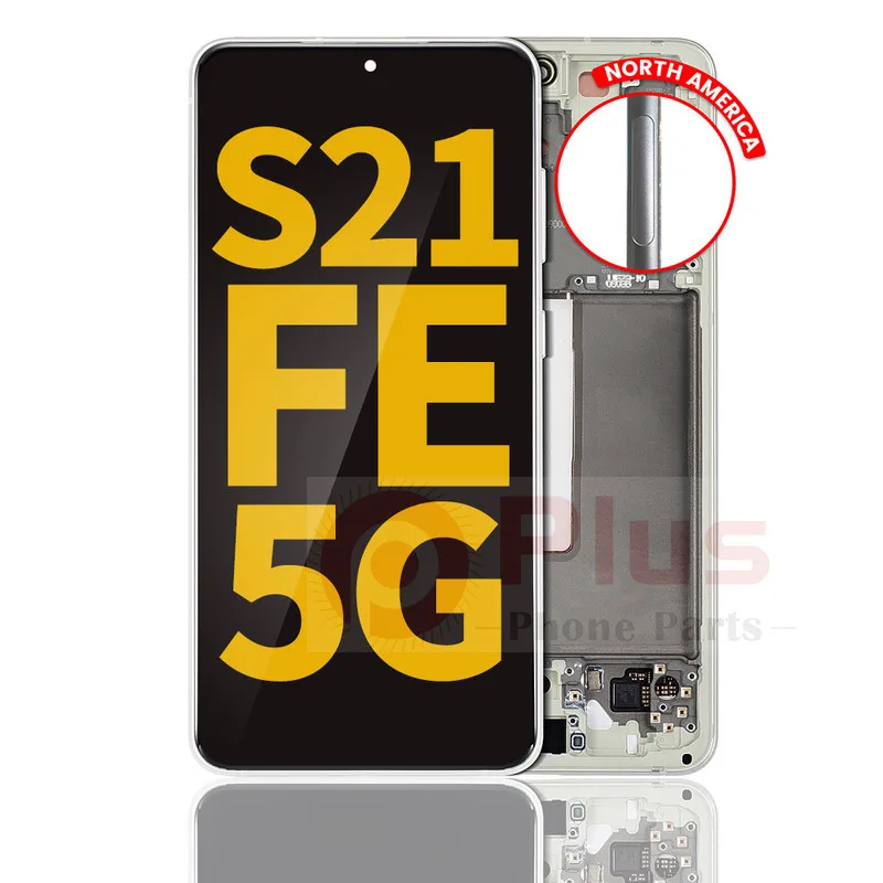 

AMOLED Display With Frame Replacement For Samsung Galaxy S21 FE 5G (G990U) (North America Version) (Refurbished) (Olive)