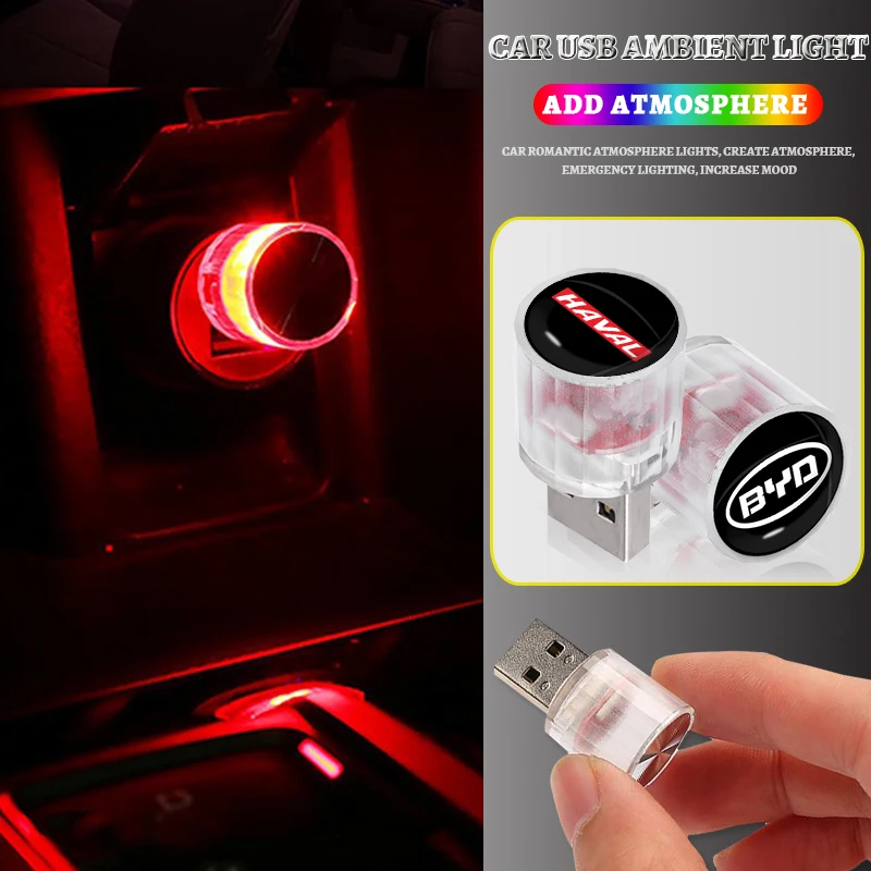 Автомобильный светодиодный цветной мини-светильник с USB для интерьера Alfa Romeo Giulia
