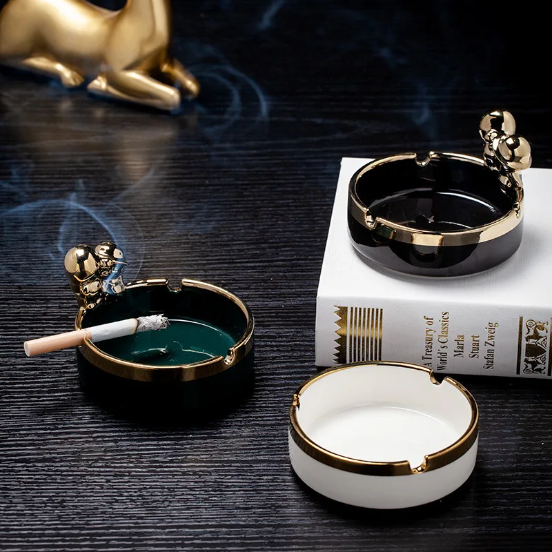 

Ceramic Ashtray Home Living Room Nordic Fashion Ornament Ashtray Cigarette Accessories Gift for Boyfriend