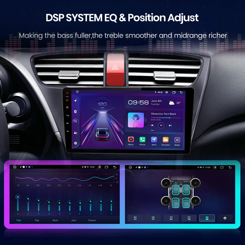 Автомагнитола Junsun V1pro 2 din Android для Honda Civic 9 FK FB 2012 - 2017 |