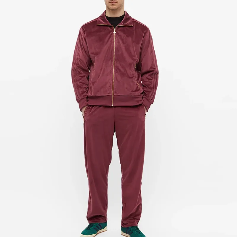 

Мужской зимний костюм из двух предметов, однотонный флисовый спортивный костюм с длинными рукавами и карманами